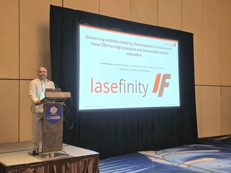 Presenting our micro-wire laser DED research to the AM community.